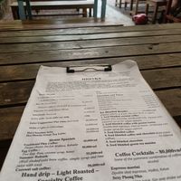 Menu at Coffee Station in Phong Nha