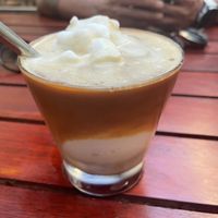 Coconut coffee  at Coffee Station in Phong Nha