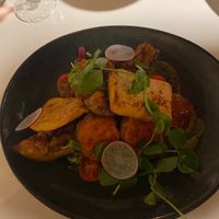 Glazed Eggplant
fried tofu, rustic vegetable quinoa, roast sweet potato, spiced mango chutney, lemon parsley yoghurt  at Little Beach Boathouse in Nelson Bay