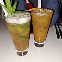 Mocktail Sea Monster and Fruity Frozen at Little Beach Boathouse in Nelson Bay