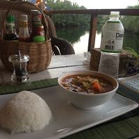 Vegetable ratatouille with rice  at Kampot Cabana in Kampot