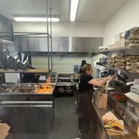 Kitchen - where is the vegan food grilled?  at The Athenian in South West London