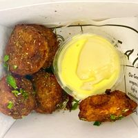 Courgette Fritters with Athenian Sauce   at The Athenian in South West London