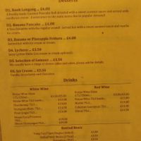 Menu at Taman Ria Tropicana in Hull