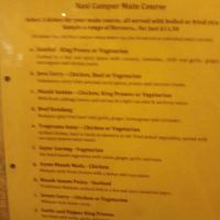 Menu at Taman Ria Tropicana in Hull