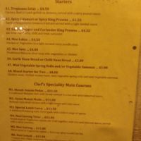 Menu at Taman Ria Tropicana in Hull