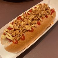 Vegan hotdog at Broadway Cinema in Nottingham