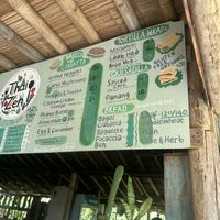 Menu  at Thai Zen Farm in Pai