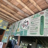 Menu  at Thai Zen Farm in Pai