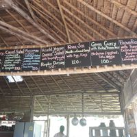 the menu at Thai Zen Farm in Pai