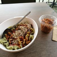 Vegane Dumpings & Bulgursalat at Lezizel Manti - Türkische Teigtaschen in Koblenz