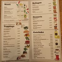 German menu 02/2023 at Lezizel Manti - Türkische Teigtaschen in Koblenz