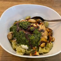 Small Manti with spinach and mushrooms.   at Lezizel Manti - Türkische Teigtaschen in Koblenz