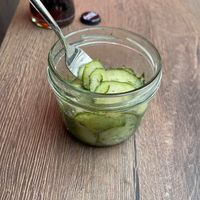 Cucumber salad   at Lezizel Manti - Türkische Teigtaschen in Koblenz