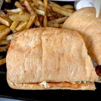 Smoked Tempeh Sandwich (Combo with fries)  at Copper Branch in Thornhill