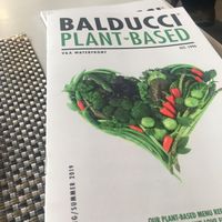 Vegan menu at Balducci in Cape Town