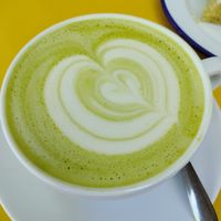 Oat matcha latte at Society Café in Bristol