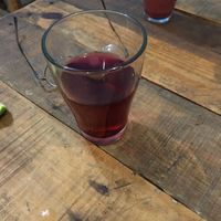 The aguas are great - this was flor de jamaica - and you get a free refill at Mango Blues in La Paz