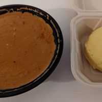 Peanut Stew with fufu at Akadi in Portland