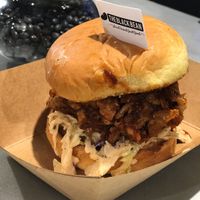 Pull Pork (jackfruit) burger at The Brave Bean in Fountain Valley