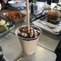 Chocolate shake and sweet potato fries at The Brave Bean in Fountain Valley