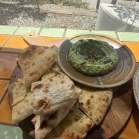 Pita and vegan hummus - this was delicious!  at The Island in Perth