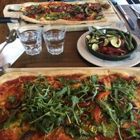 Vegan pizzas and Mediterranean veg 🌱  at Bella Italia in Lancaster
