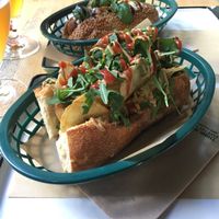 Vegan hotdog  at Paula Mostaert in Bruges