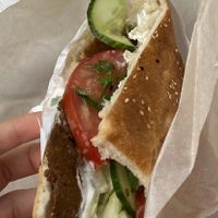 vegan Döner in a peta bread  at Vöner der Vegetarische Döner in Berlin