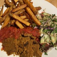 Kebabs plate  at Vöner der Vegetarische Döner in Berlin