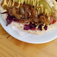 Hot Dog mit Schnickschnack at Vöner der Vegetarische Döner in Berlin