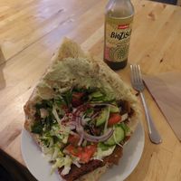 Dönner with yogurt herb sauce #Veganuary at Vöner der Vegetarische Döner in Berlin