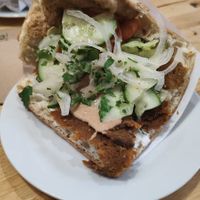 Vegan döner with seitan  at Vöner der Vegetarische Döner in Berlin