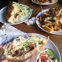 vegan doner and cheese fries at Vöner der Vegetarische Döner in Berlin