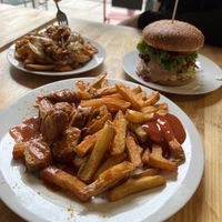 Currywurst fries  at Vöner der Vegetarische Döner in Berlin