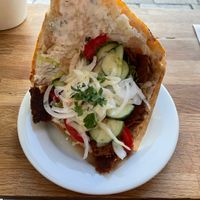 Vöner with garlic sauce  at Vöner der Vegetarische Döner in Berlin