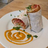 The chilli tomato sauce is the best at Vöner der Vegetarische Döner in Berlin