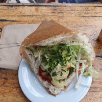 Wagenburger Special with Cheese Styl Sauce at Vöner der Vegetarische Döner in Berlin