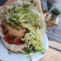 Wagenburger with extra peanut sauce at Vöner der Vegetarische Döner in Berlin