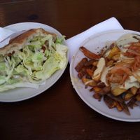 Vöner with special fries at Vöner der Vegetarische Döner in Berlin