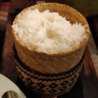Sticky rice at Ban Vilaylack in Vientiane