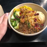 Moroccan lentil bowl  at beets&roots  in Hamburg
