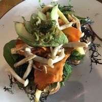 Toast with hummus and veggies  at Bertmans - Karel Doormanstraat in Rotterdam
