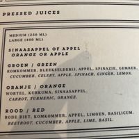 Fresh juices  at Bertmans - Karel Doormanstraat in Rotterdam