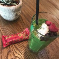 green gorilla smoothie and a rhythm 108 bar 👍🏼 at Green Gorilla in Lausanne