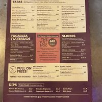 Main menu   at Twenty1 Lounge in Torquay