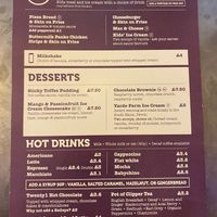 Dessert menu   at Twenty1 Lounge in Torquay