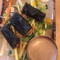 Fish style tofu in betal leaves at Sunshine Vegan Restaurant in Berlin