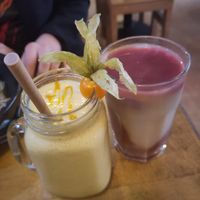 Mango Lassi, Ki-Ba at Sunshine Vegan Restaurant in Berlin