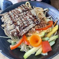 V-duck and udon 🍜   at Sunshine Vegan Restaurant in Berlin